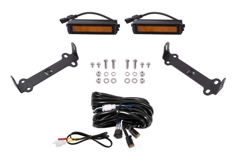 Diode Dynamics 14-21 Toyota 4Runner Stage Series SAE/DOT LED Lightbar Kit - Amber SAE/DOT Wide