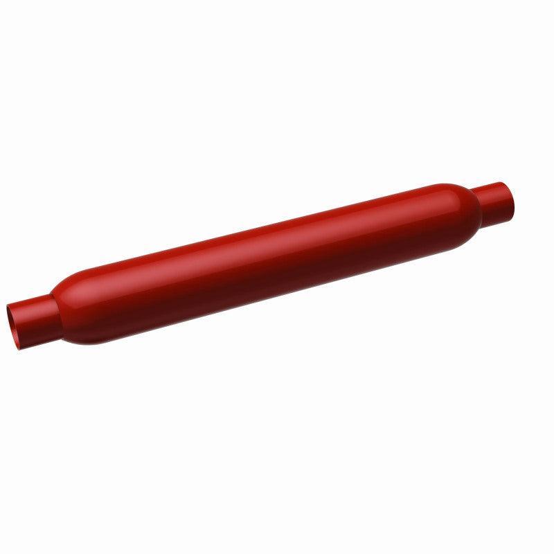 MagnaFlow Muffler Red Pack Series Glasspack 3.5in Rd 22in Body Length 2in/2in Inlet/Outlet