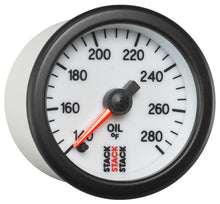 Load image into Gallery viewer, Autometer Stack 52mm 140-280 Deg F 1/8in NPTF Male Pro Stepper Motor Oil Temp Gauge - White