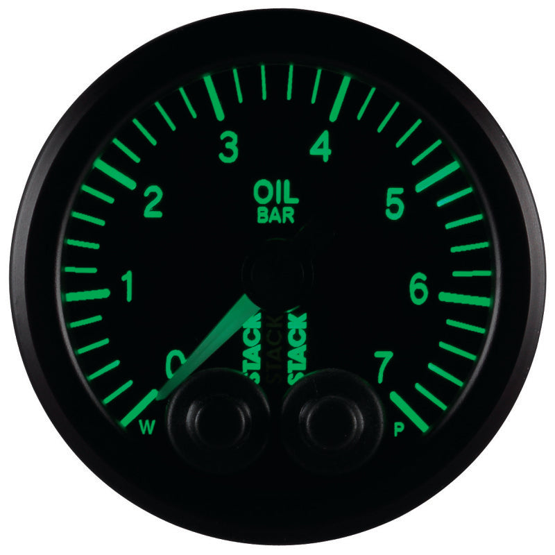 Autometer Stack 52mm 0-7 Bar M10 Male Pro-Control Oil Pressure Gauge - Black