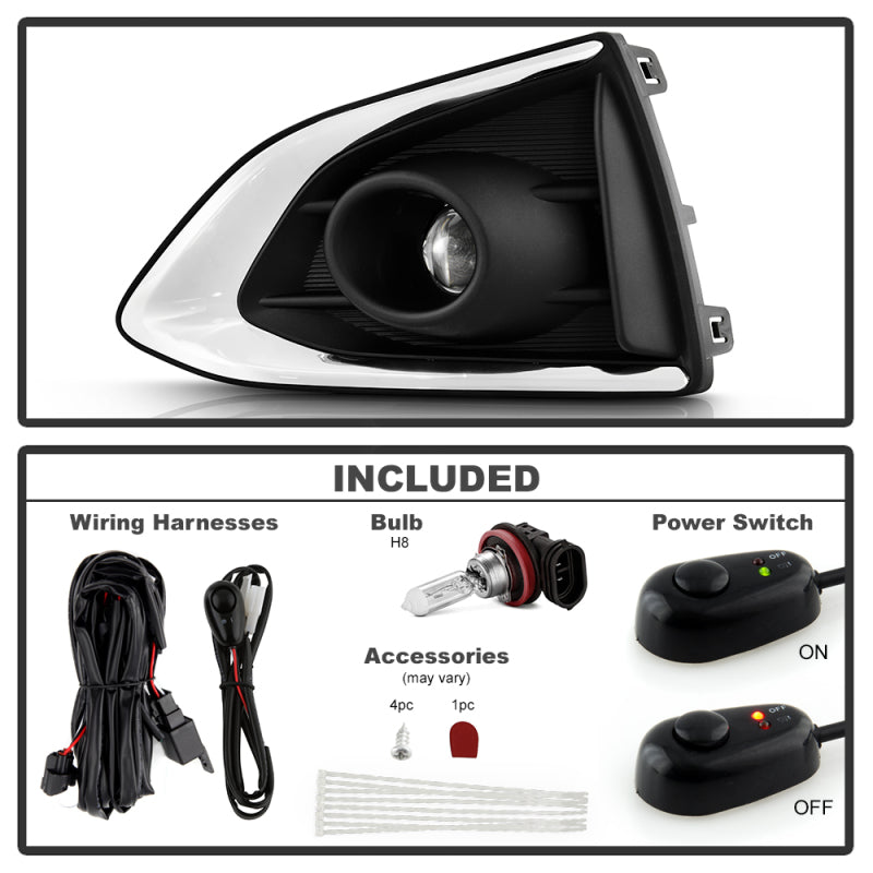 Spyder 2019 Chevy Cruze OEM Style Fog Lights w/ Switch - Clear (FL-CCRZ2019-C)