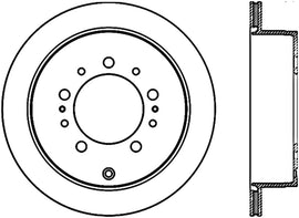 StopTech Sport Slot 08-13 Lexus LX450/470/570 / 07-12 Toyota Tundra Slotted Right Rear CRYO Rotor