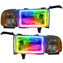 Load image into Gallery viewer, Oracle 94-02 Dodge Ram Pre-Assembled Halo Headlights - ColorSHIFT w/o Controller