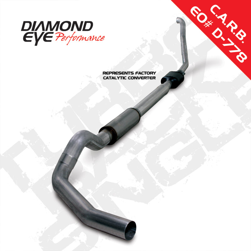 Diamond Eye KIT 5in TB SGL SS: 94-97 FORD 7.3L F250/F350 PWRSTROKE NFS W/ CARB EQUIV STDS