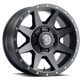 ICON Rebound 20x9 8x6.5 12mm Offset 5.5in BS 121.40mm Bore Satin Black Wheel