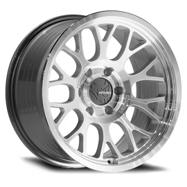 Mamba M28 17x9 5x127 ET-12 Silver Wheel w/ Mirror Machine Face & Lip