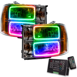 Oracle 07-13 GMC Sierra SMD HL - Square Ring Design - ColorSHIFT w/ 2.0 Controller