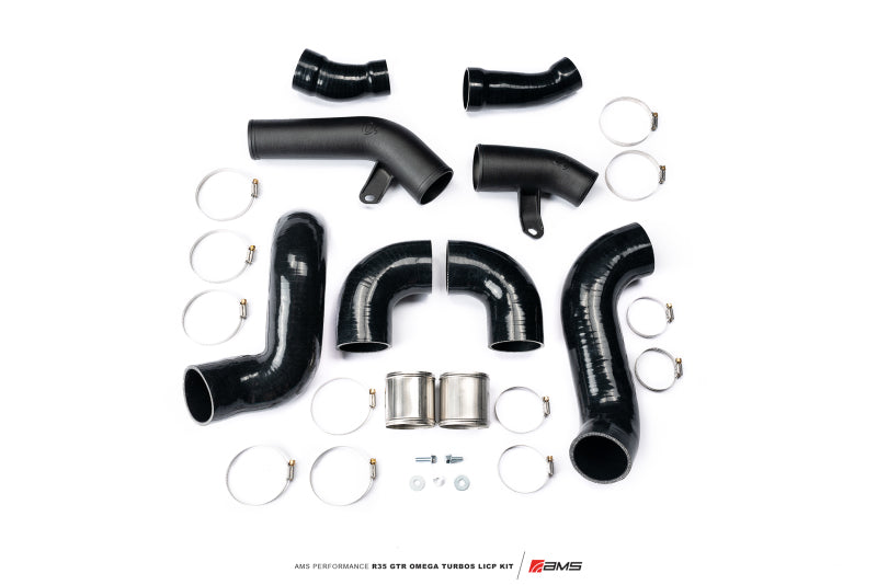 AMS Performance  Nissan R35 GTR Omega Turbo Kit 3in Lower Intercooler Pipes