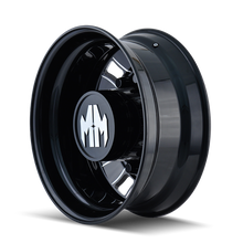 Load image into Gallery viewer, Mayhem 8180 BigRig 24.5x8.25/10x285.75 BP/168mm Offset/220.1mm Hub Rear Black w/ Milled Spokes Wheel