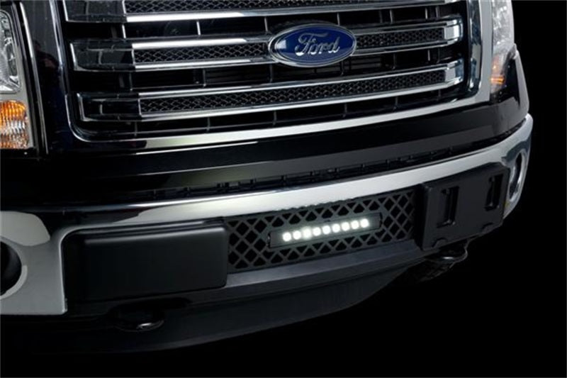 Putco 11-14 Ford F-150 - EcoBoost Bumper Grille Insert - Black SS Diamond w/ 10in Luminix Light Bar