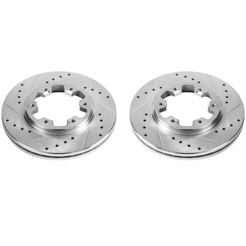 Power Stop 85-86 Nissan 720 Front Evolution Drilled & Slotted Rotors - Pair