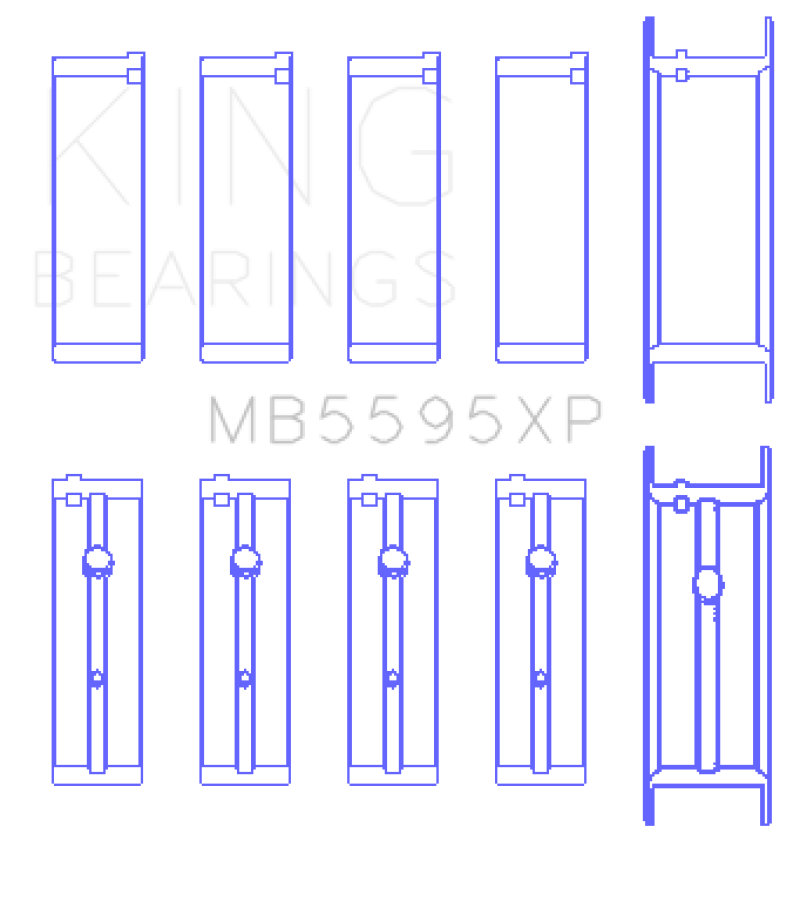 King Engine Bearings Nissan KA-24DE Performance Main Bearing Set - Size STD
