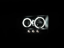 Load image into Gallery viewer, ANZO 2005-2007 Ford Excursion Projector Headlights w/ Halo Black w/ LED Strip (CCFL) 1pc