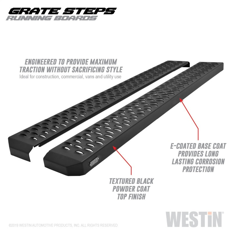 Westin Grate Steps Running Boards 54 in - Textured Black