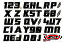 Load image into Gallery viewer, Hardline Boat Lettering Registration Installation Kit 3 in. - 900 Black