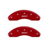 MGP 4 Caliper Covers Engraved Front & Rear MGP Red finish silver ch