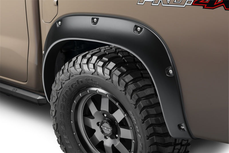 Bushwacker 22-24 Nissan Frontier Pocket Style Flares 2pc Rear - Black