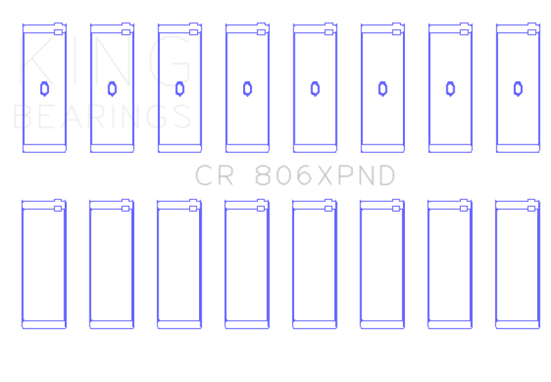 King Engine Bearings Chrysler 361Ci 383Ci (Size STDX) Connecting Rod Bearing Set