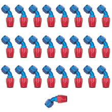 Load image into Gallery viewer, Russell Performance -8 AN Red/Blue 45 Degree Full Flow Hose End (25 pcs.)