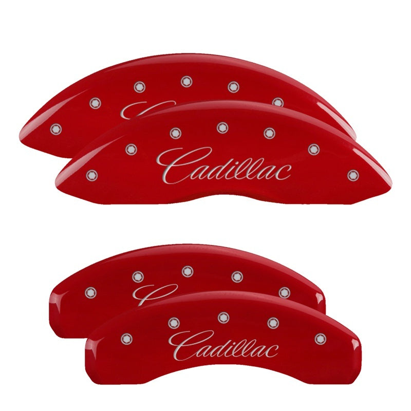 MGP 2 Caliper Covers Engraved Front GMC Red Finish Silver Characters 2008 GMC Canyon