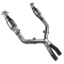 Load image into Gallery viewer, Kooks 05-10 Ford Mustang GT 2 1/2in x 2 1/2in OEM Exhaust GREEN Cat X Pipe