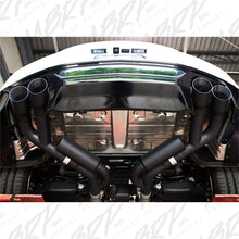 Load image into Gallery viewer, MBRP 16-19 Chevy Camaro V8 6.2L 6spd 3in Black Race Dual Axle Back w/ 4.5in Quad Dual Wall Tips