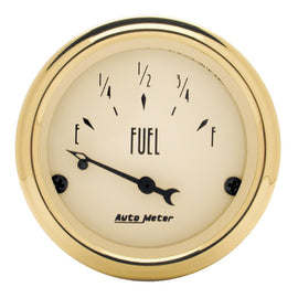 AutoMeter Gauge Fuel Level 2-1/16in. 0 Ohm(e) to 30 Ohm(f) Elec Golden Oldies