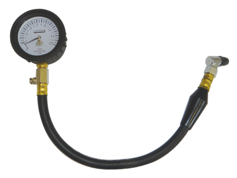 Moroso Tire Pressure Gauge 0-15psi - Garage Series