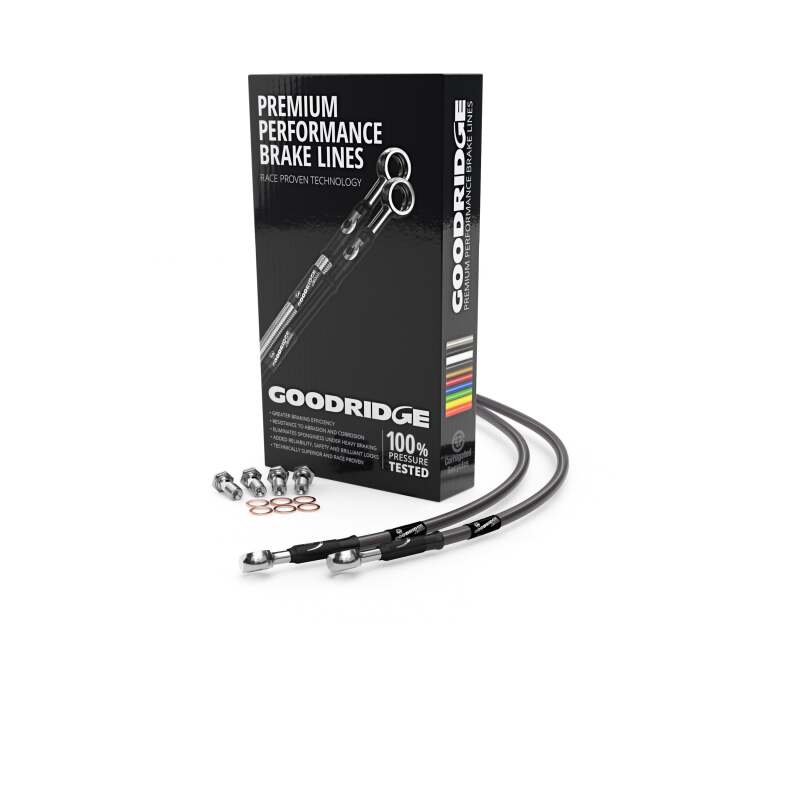 Goodridge 1983 Honad VF400F Carbon Front SS Brake Lines