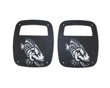 Fishbone Offroad Jeep Wrangler CJ YJ TJ Tail Light Covers - Black Textured Powdercoat