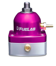 Load image into Gallery viewer, Fuelab 545 TBI Adjustable Mini FPR In-Line 10-25 PSI (1) -6AN In (1) -6AN Return - Purple