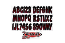 Load image into Gallery viewer, Hardline Boat Lettering Registration Kit 3 in. - 200 Burgundy/Black