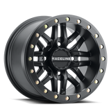 Raceline A91B Ryno 14x7in / 4x137 BP / 10mm Offset / 110.18mm Bore - Satin Black Beadlock Wheel