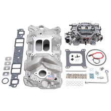 Load image into Gallery viewer, Edelbrock Manifold And Carb Kit Performer RPM Small Block Chevrolet 1957-1986 Natural Finish