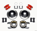 Wilwood D154 P/S P-B Kit Drilled-Red Small Ford 2.50in Offset