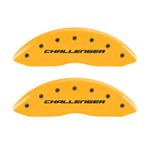 Load image into Gallery viewer, MGP 4 Caliper Covers Engraved Fr Challenger Rr Vintage RT Yellow Finish Black Char 06 Dodge Charger