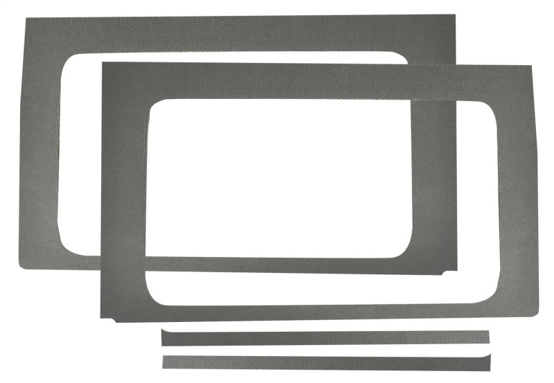 DEI 18-23 Jeep Wrangler JL 4-Door Boom Mat Rear Side Window Trim - 4 Piece - Gray Leather Look