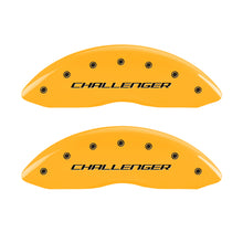 Load image into Gallery viewer, MGP 4 Caliper Covers Engraved F &amp; R Block/Challenger Yellow Finish Black Char 2007 Dodge Charger