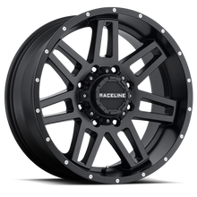 Load image into Gallery viewer, Raceline 931B Injector 17x9in / 8x165.1 BP / -12mm Offset / 125.2mm Bore - Satin Black Wheel