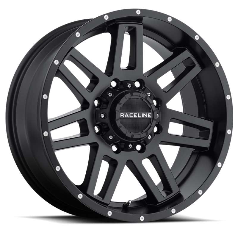 Raceline 931B Injector 20x9in / 8x180 BP / 12mm Offset / 124.2mm Bore - Satin Black Wheel