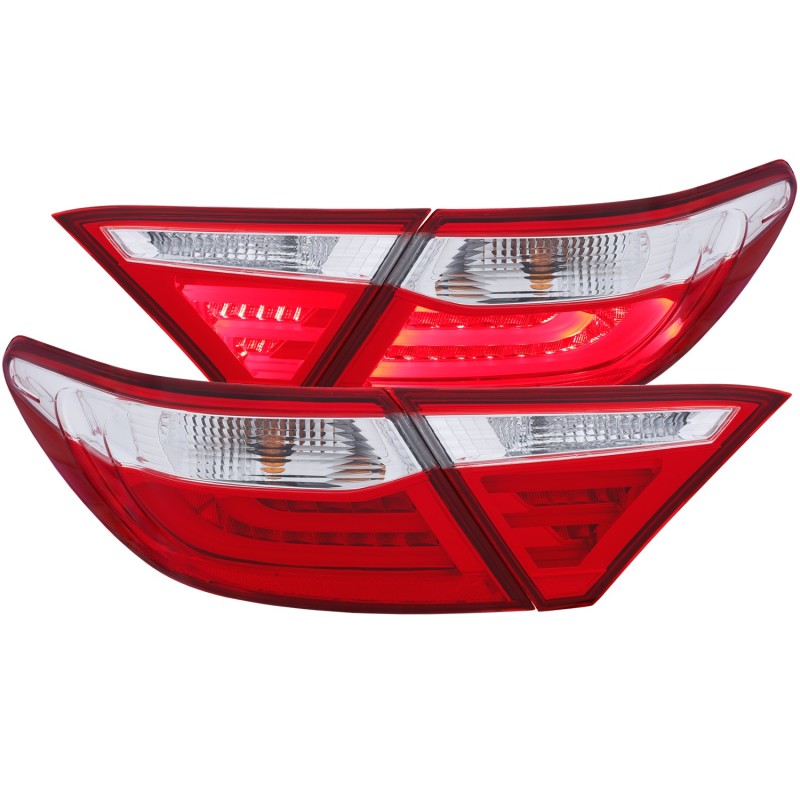 ANZO 2015-2016 Toyota Camry LED Taillights Red/Clear