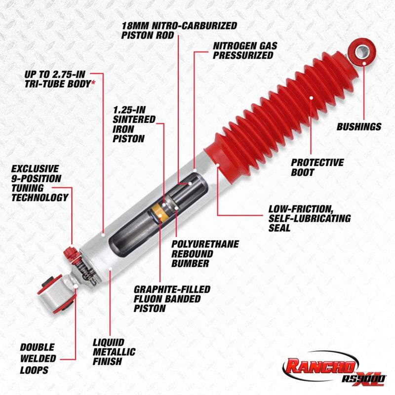 Rancho 66-77 Ford Bronco Front RS9000XL Shock