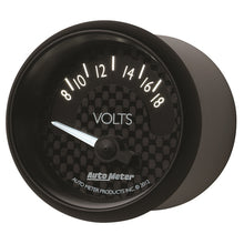 Load image into Gallery viewer, Autometer GT Series 52mm Short Sweep Electronic 8-18 Volts Voltmeter