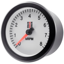 Load image into Gallery viewer, Autometer Stack Sport 88mm 0-8K RPM Tachometer - White