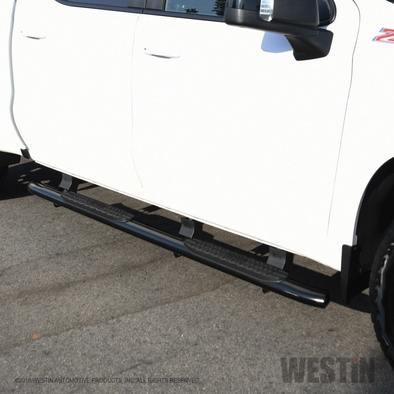 Westin 2019 Chevrolet Silverado/Sierra 1500 Crew Cab Non LD PRO TRAXX 4 Oval Nerf Step Bars - Black