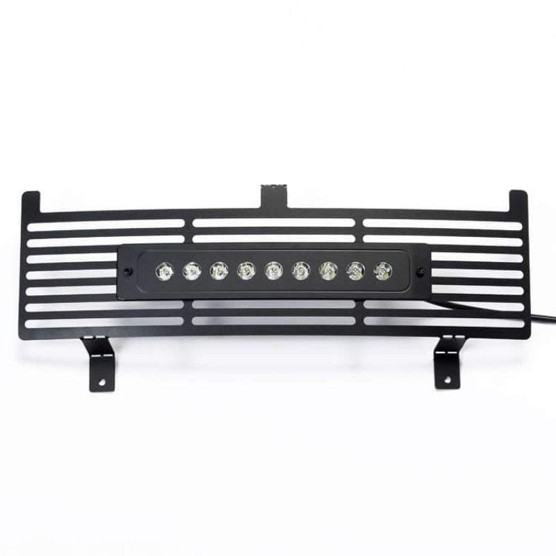 Putco 15-19 Chevy Silv HD SS Black Bar Design Bumper Grille Insert w/ Curved Flush 10in Light Bar