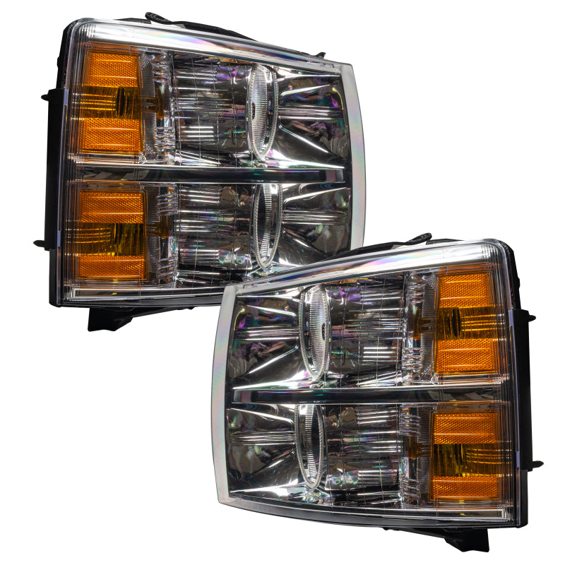 Oracle Lighting 07-13 Chevrolet Silverado Pre-Assembled LED Halo Headlights - Green