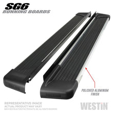 Load image into Gallery viewer, Westin SG6 Polished Aluminum Running Boards 74.25 in