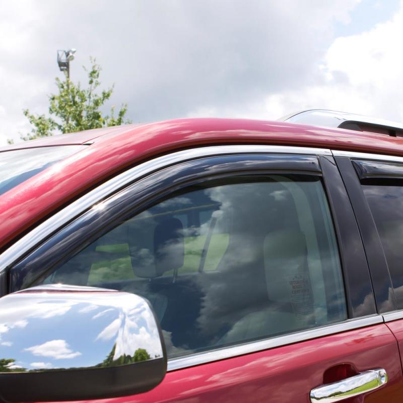 AVS 07-13 Chevy Avalanche Ventvisor In-Channel Front & Rear Window Deflectors 4pc - Smoke