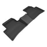 3D MAXpider 22-23 Toyota Corolla Cross FWD Kagu Black Floor Mats - Row 2